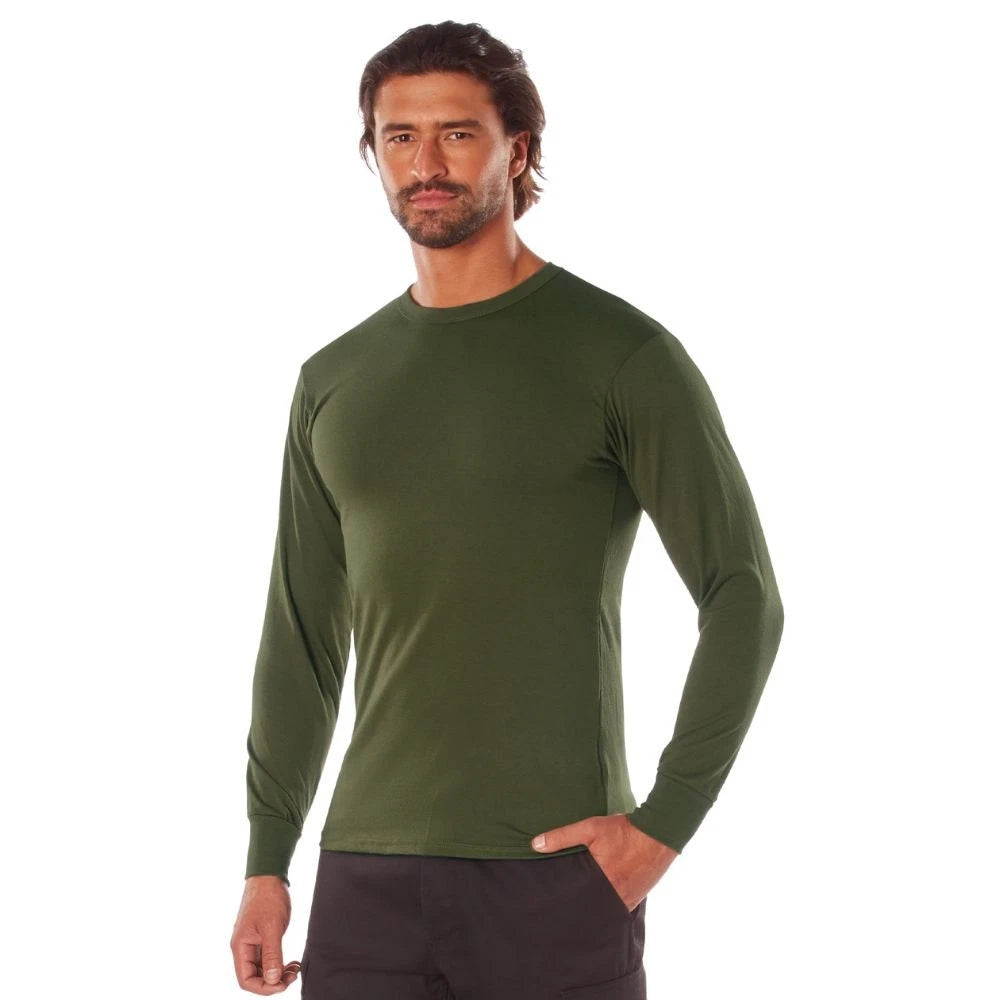 Rothco Long Sleeve T-Shirt Tactical Military Crew Tee Undershirt Army - New