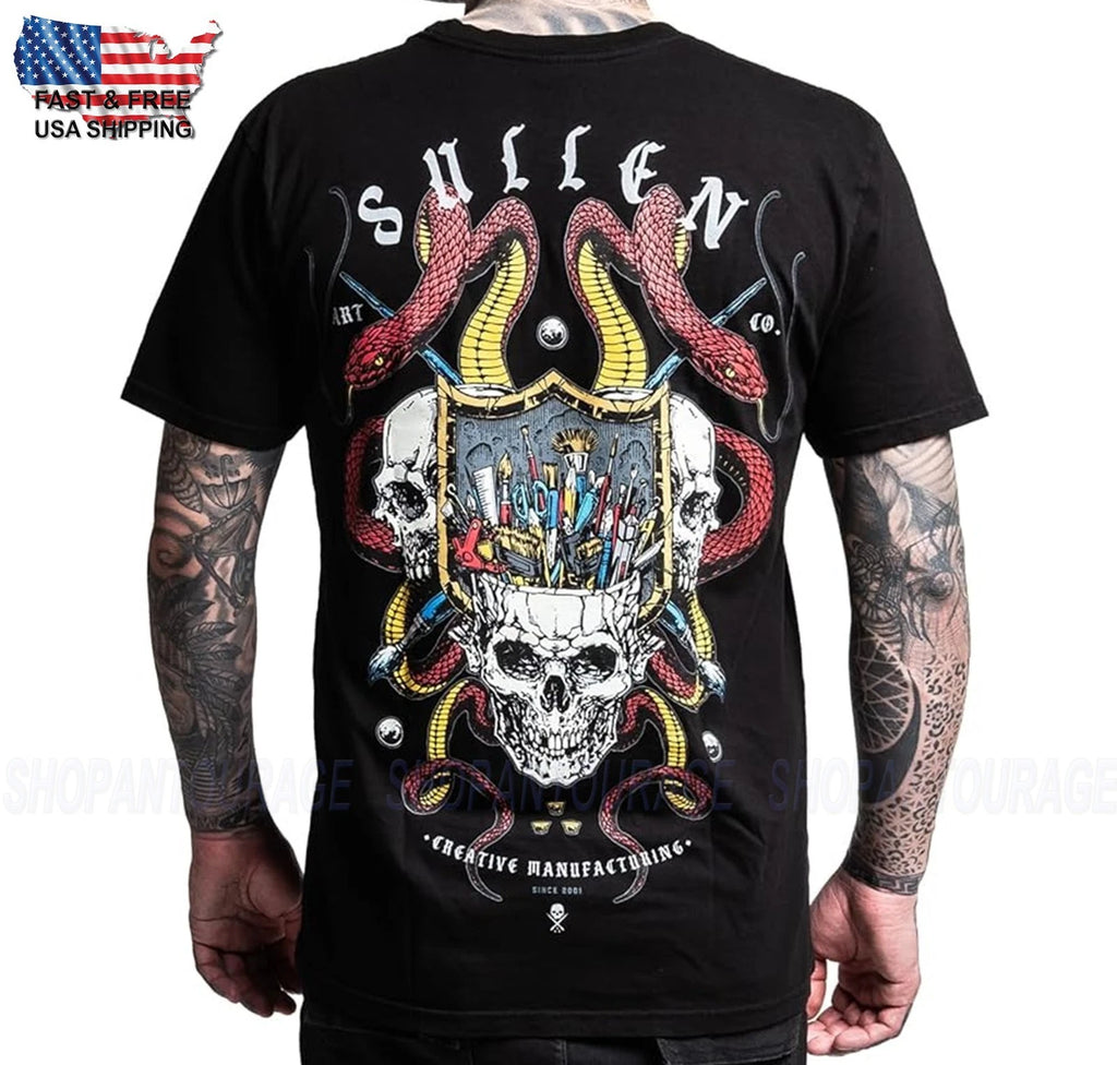 Sullen Art Collective Triple Header Premium SCM7968 Short Sleeve T-shirt For Men