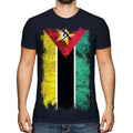 Mozambique Grunge Flag Men T-Shirt Mozambique Football Mozambican Shirt
