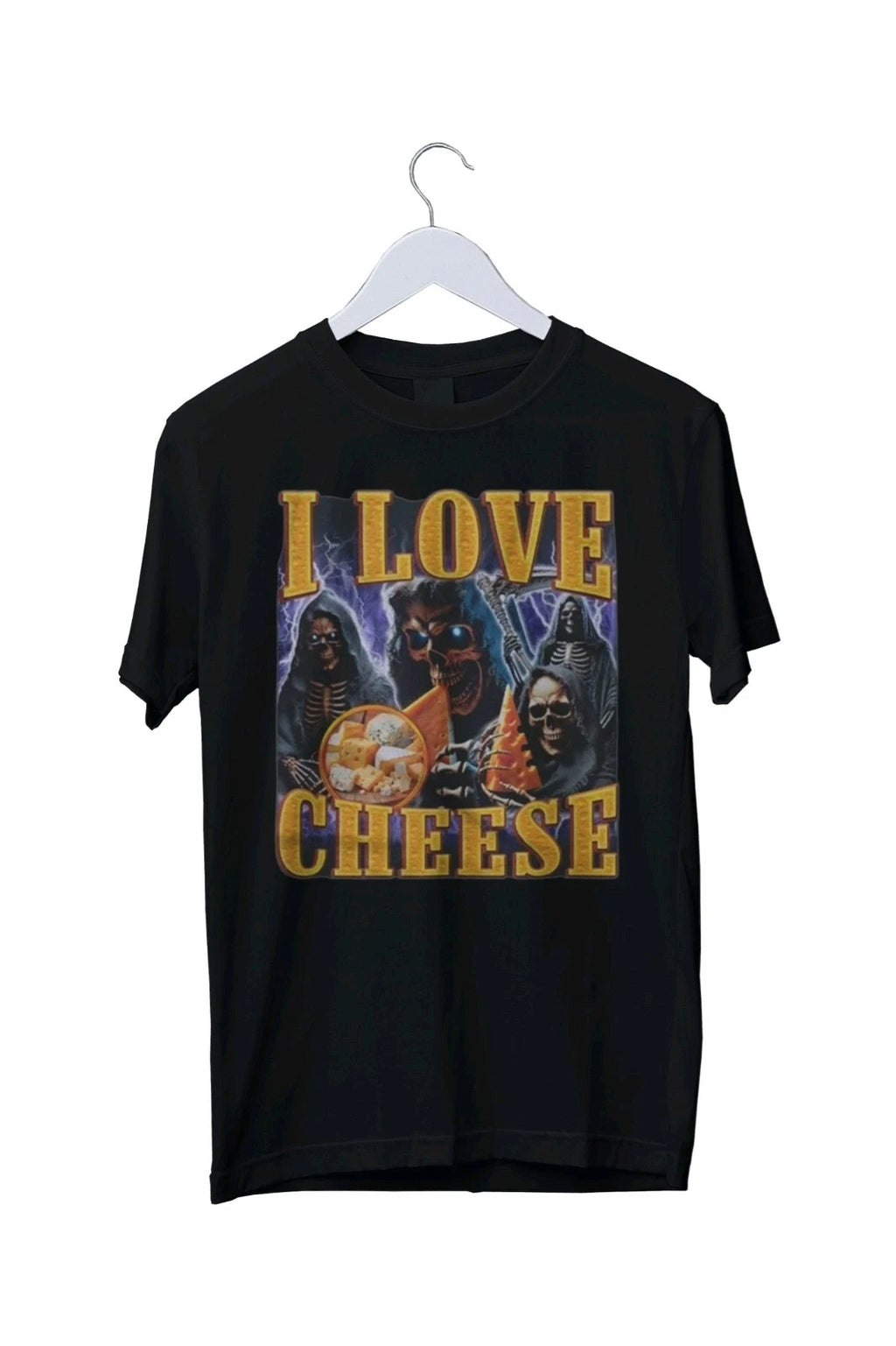 Funny Meme Bootleg Cheese Graphic Print Unisex Mens T-Shirt S M L XL 2 3 4 XL