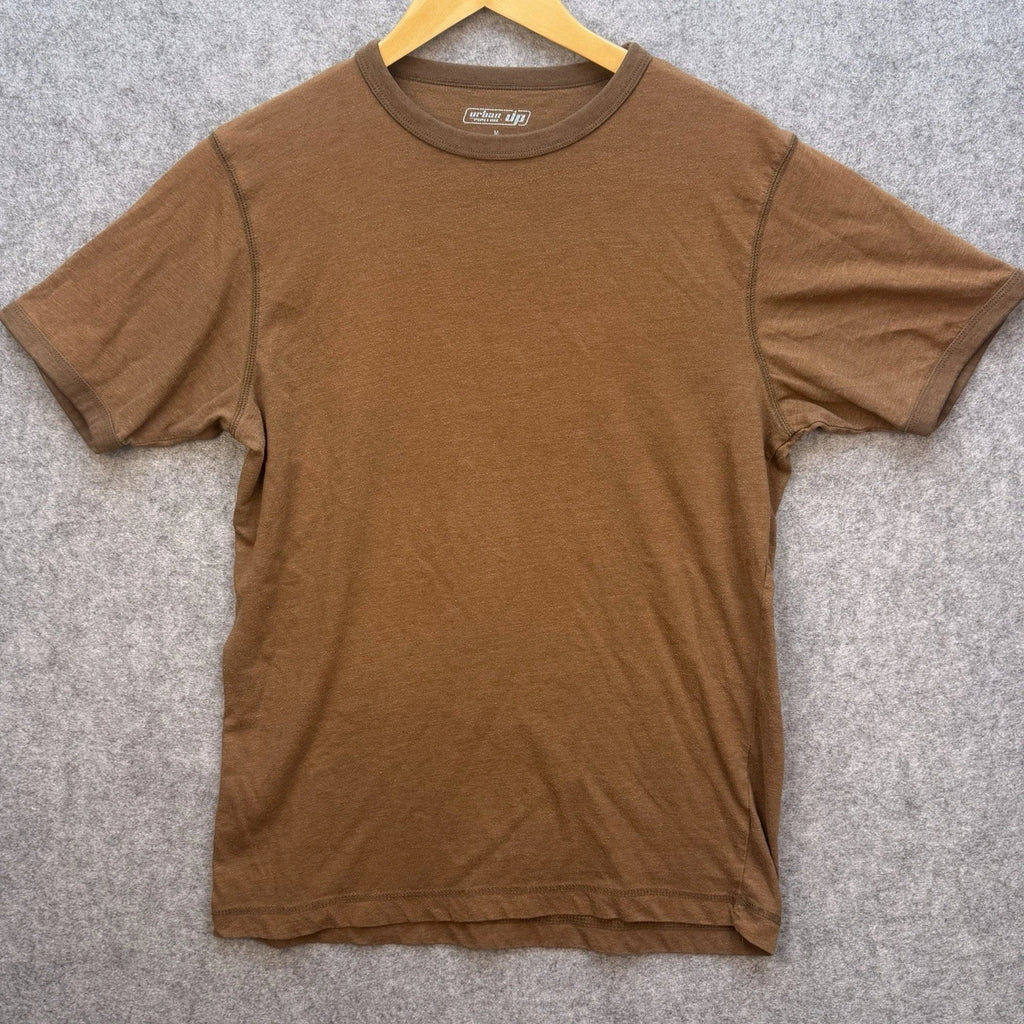 Brown Urban Pipeline Mens M Ringer Tee T-Shirt Blank UP Ultimate Y2K 90s Vintage