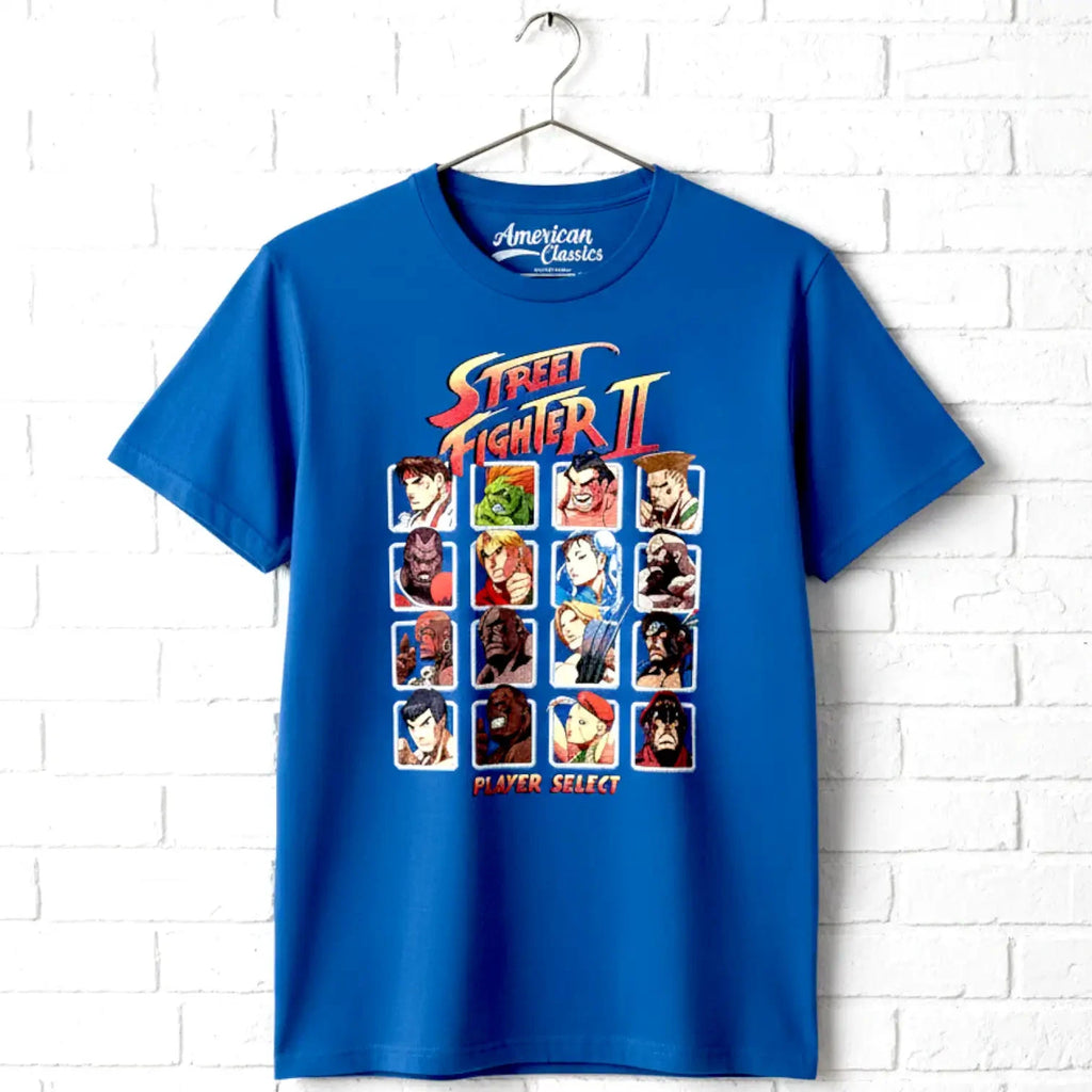 Street Fighter Turbo Player Select Men's T Shirt Bison Vega Sagat Combat Capcom