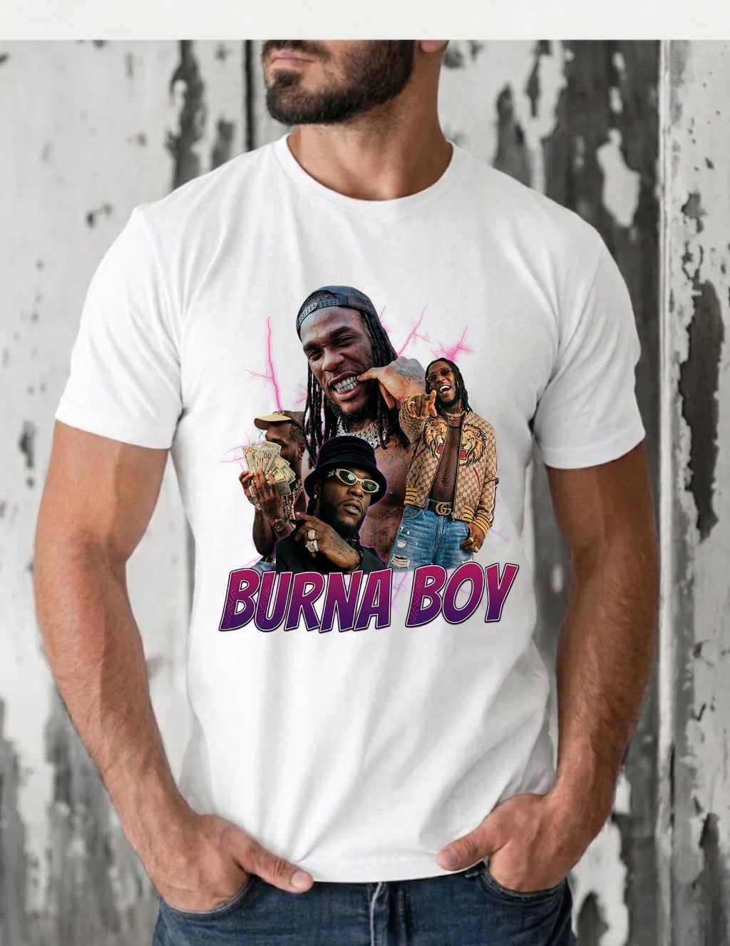 Burna Boy Vintage Music T-Shirt - Retro 90s Classic Rap Fan Unisex Gift Tee