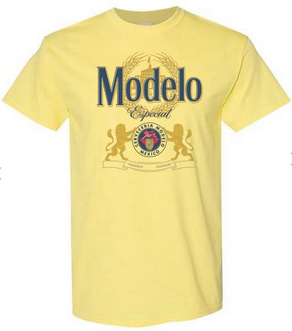Modelo Beer T-shirt. 100% Cotton. S,M,L,XL,XXL,XXXL. 4 Colors. Free ship USA