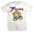 New Authentic Pixies Tony Bike Lightweight Band White T-Shirt (SML-2XL)