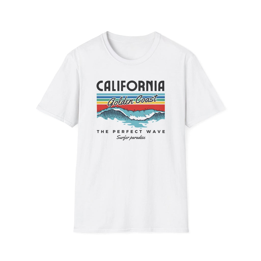 California Golden Coast Unisex Softstyle T-Shirt | Beach Vibes, Summer, surfer