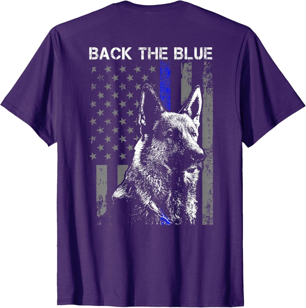 Back The Blue Thin Blue Line American Flag German Dog Unisex T-Shirt