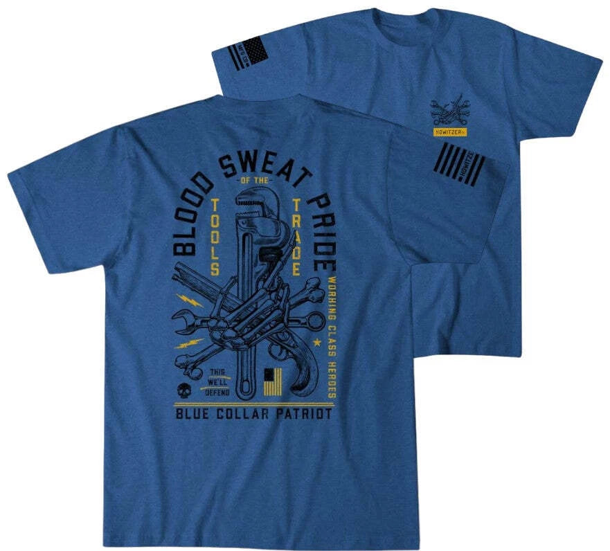 Howitzer Style Men's T-Shirt Blood Sweat Military Grunt MFG