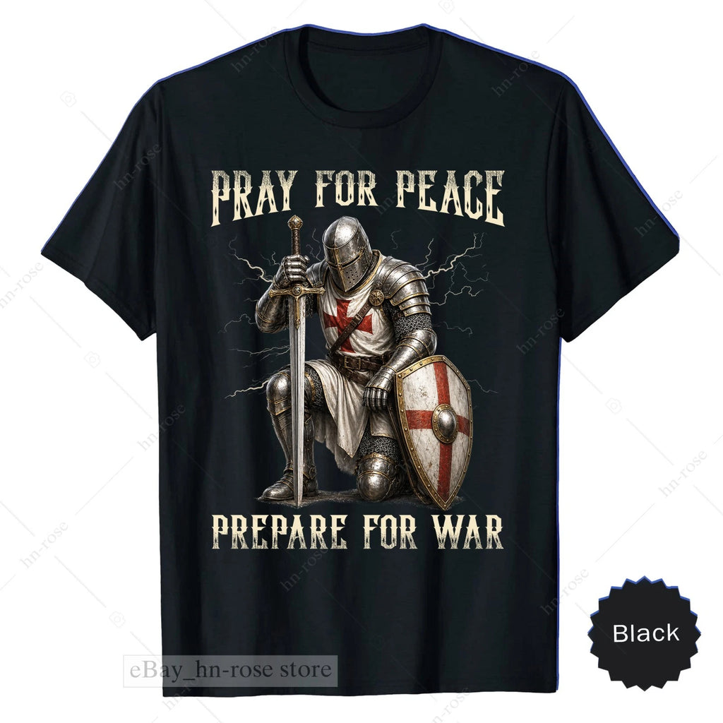 Christian Knight Shirt Prayer Warrior Crusader Tee Armor Of God Religious Gifts