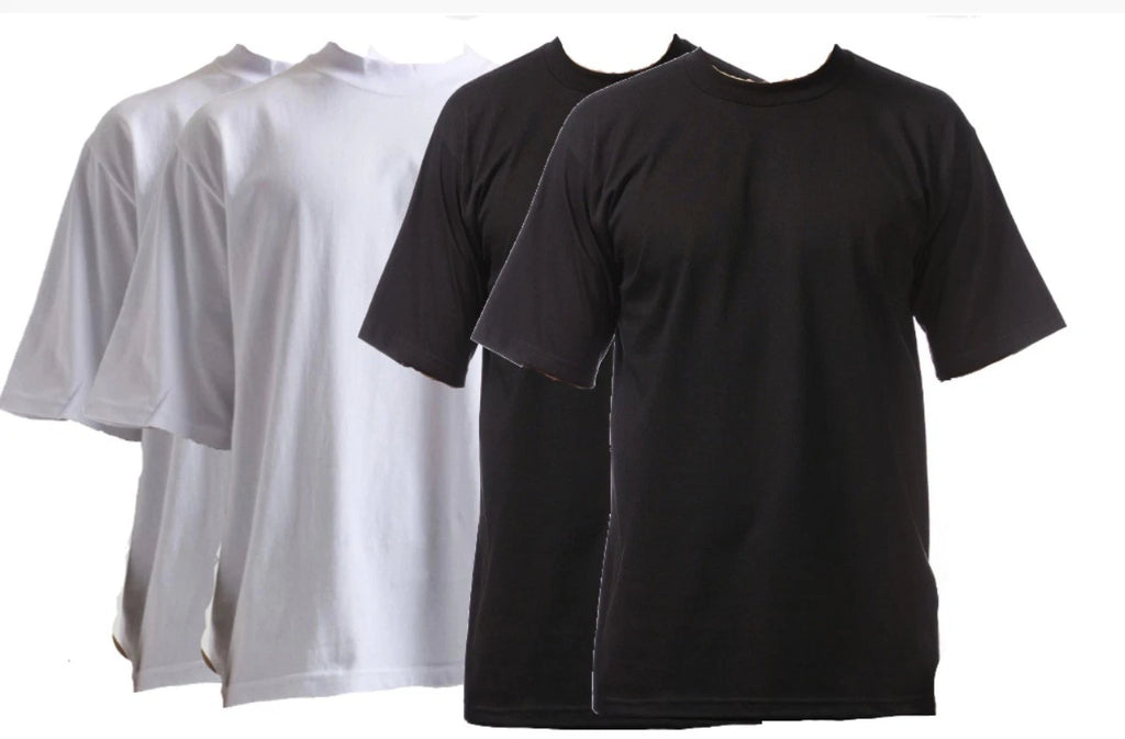 Pack Of 10( 5 white ,5 black) Heavyweight Stylish Plain Top T-Shirt( MEDIUM )