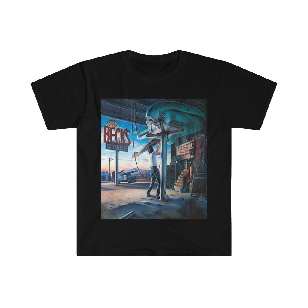 Soft Cotton T-Shirt. Jeff Beck, guitar Shop