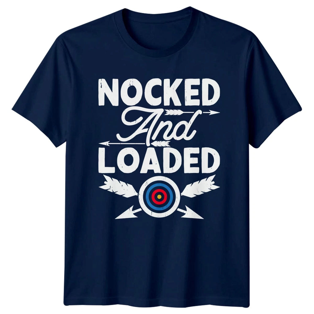 Nocked And Loaded T-Shirt Target Archery Archery Gift For Him And Her