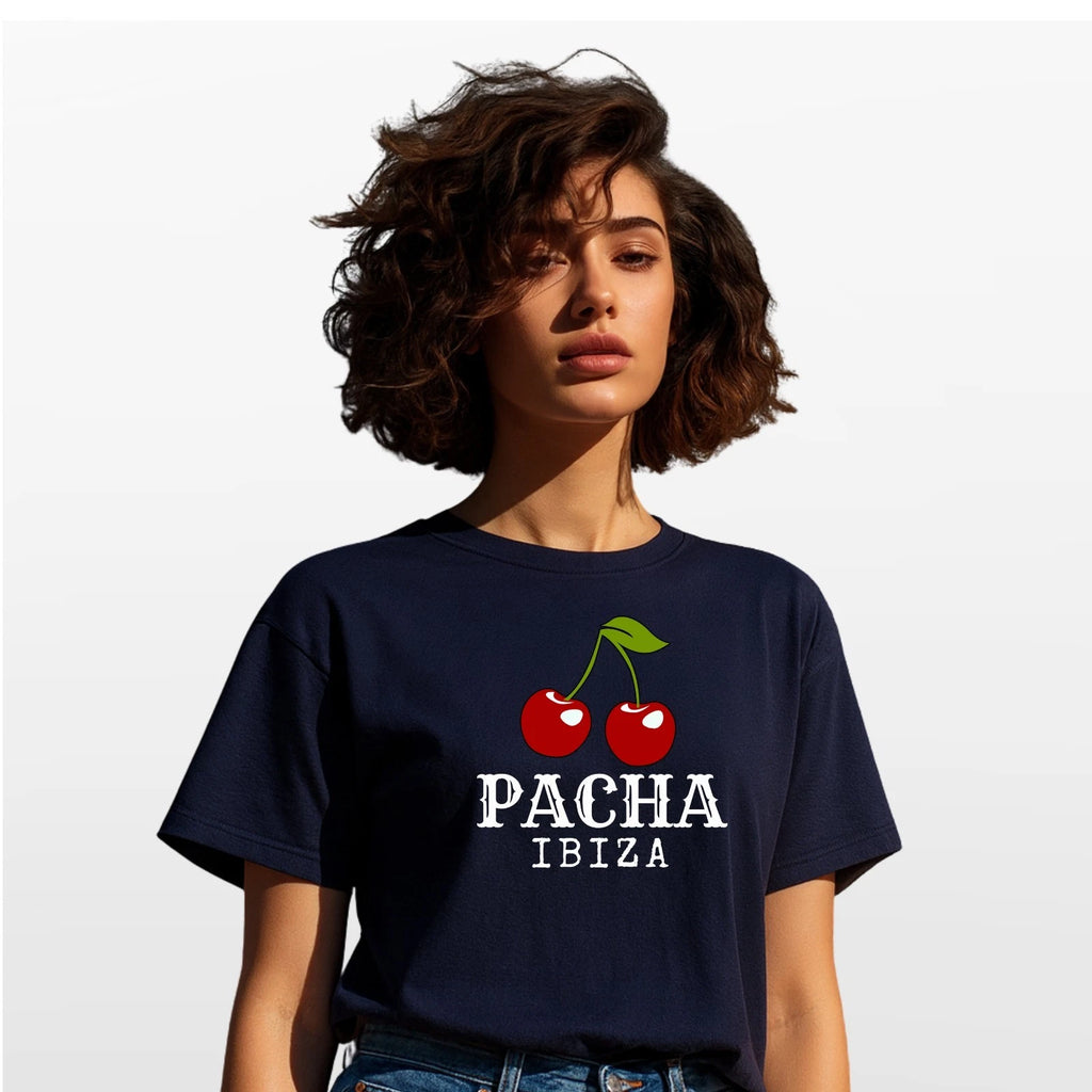 Pacha Cherry Ibiza Inspired Graphic T-Shirt Trendy Unisex Festival Club Tee Top