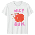 Nice Bum Peach Fruit Food Mens T-Shirt Womens Tee Graphic Unisex Top