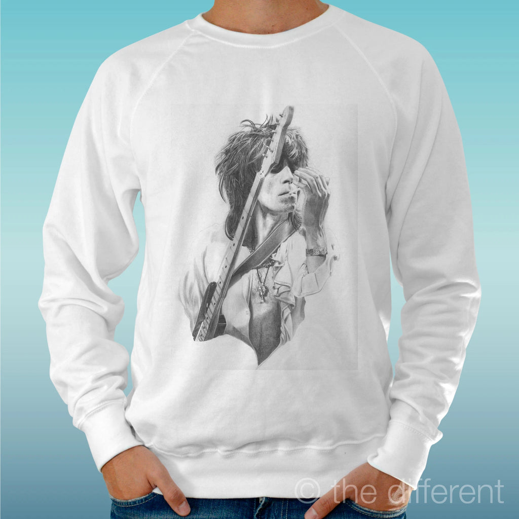 Felpa Man Light Sweater White " Rolling Stone Music " Road To Happiness