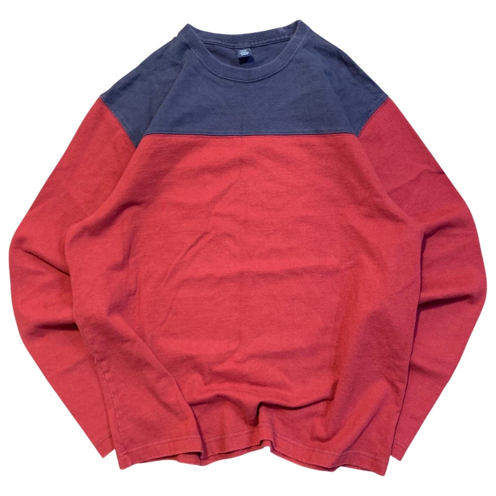 Vintage y2k Gap 2002 Mens Medium Colorblock Long Sleeve T-Shirt