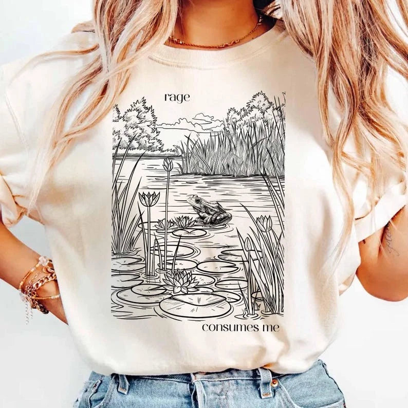 Rage Consumes Me Shirt, Frog Pond Shirt, Funny Frog Shirt, Retro Funny Frog Shir