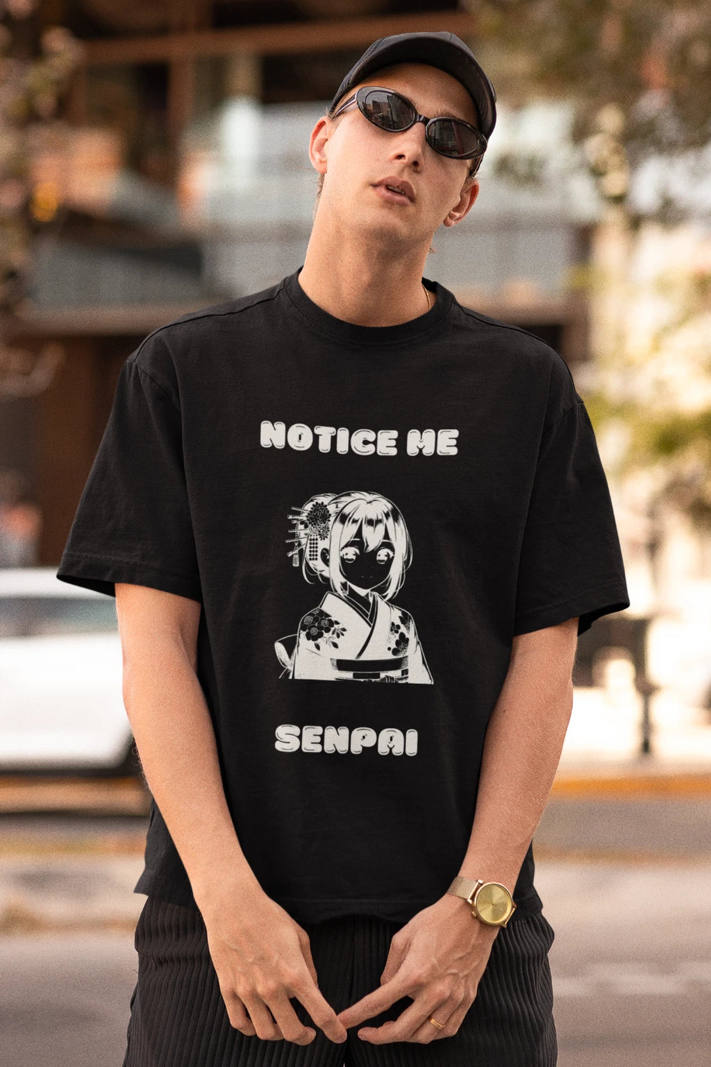 Anime Meme Notice Me Senpai Unisex Adult T-shirt