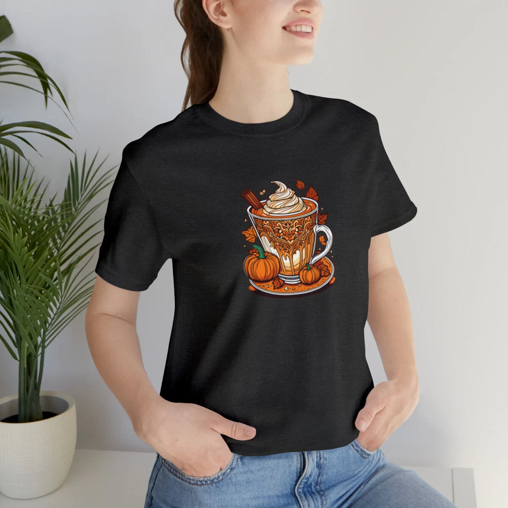 Pumpkin spice latte coffee Autumn fall design gift for latte lover barista shirt