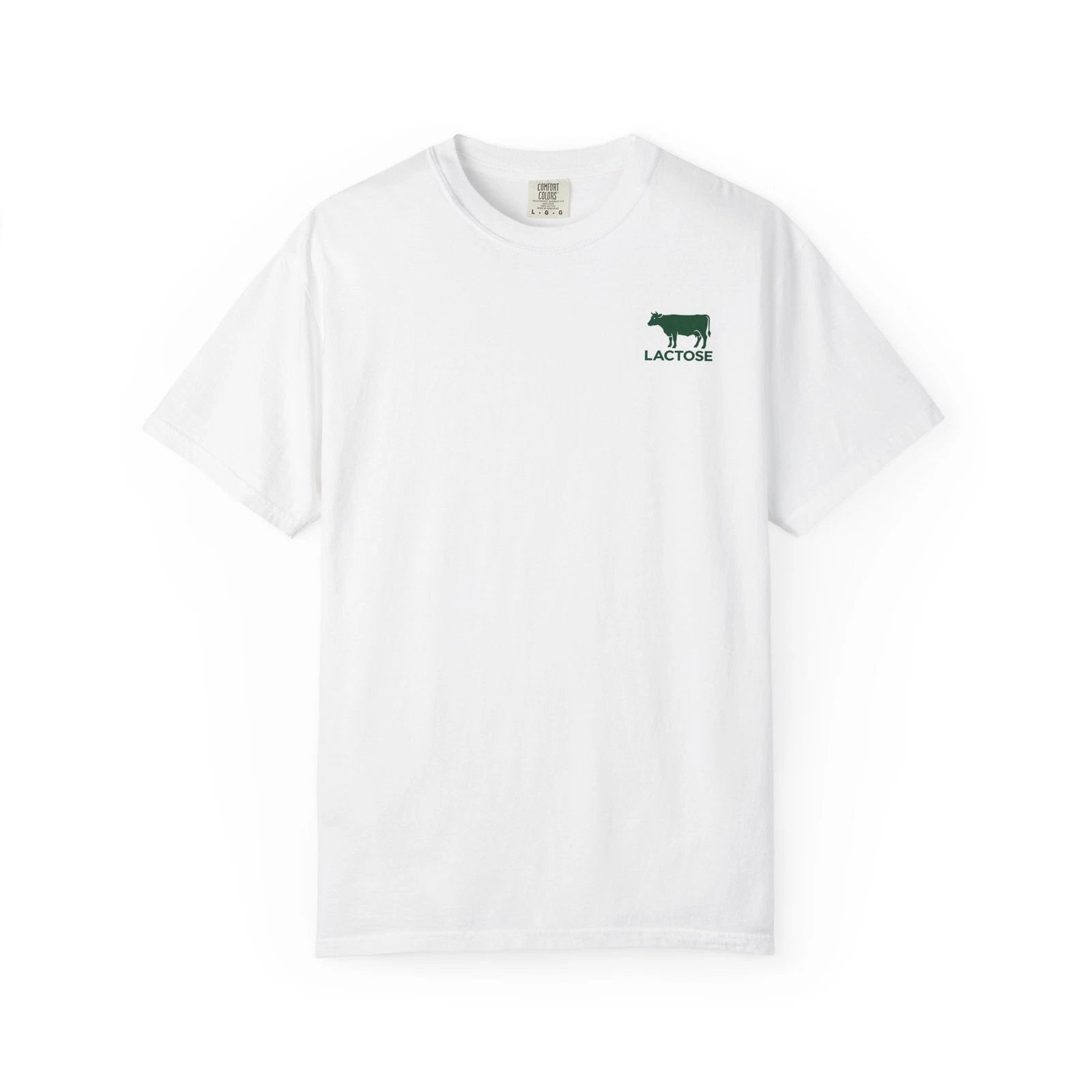 Lactose Cow Funny  Pun T-Shirt | Crocodile Parody Graphic Tee White
