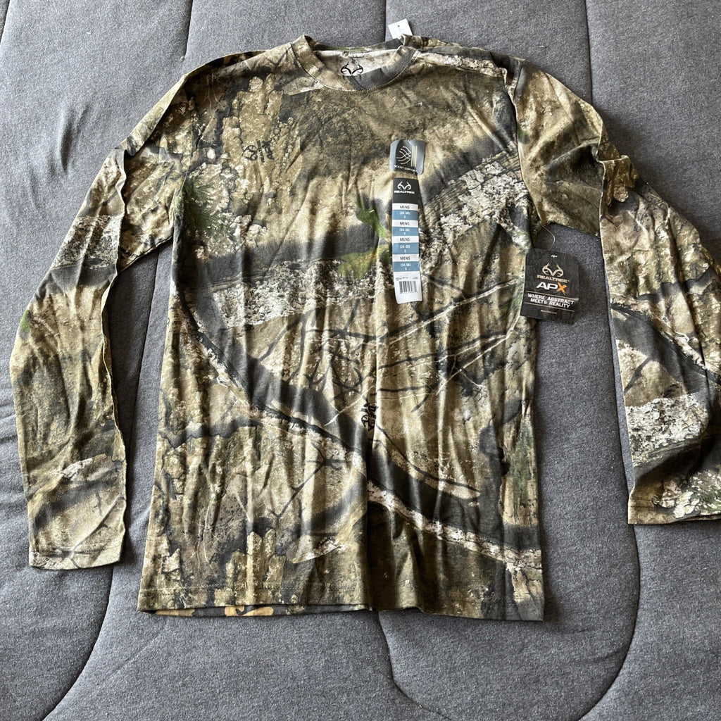 REALTREE APX SCENT CONTROL HUNTING CAMO LONG  SLEEVE MEN'S T-SHIRT (SIZE - S)