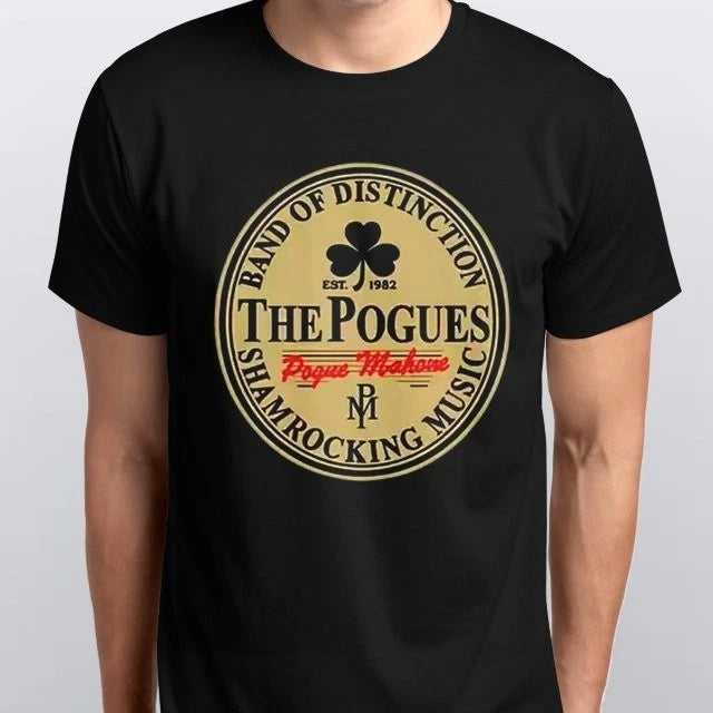 THE POGUES Irish Pub Rock T-SHIRT sizes S M L XL XXL 3 4 XL Black White