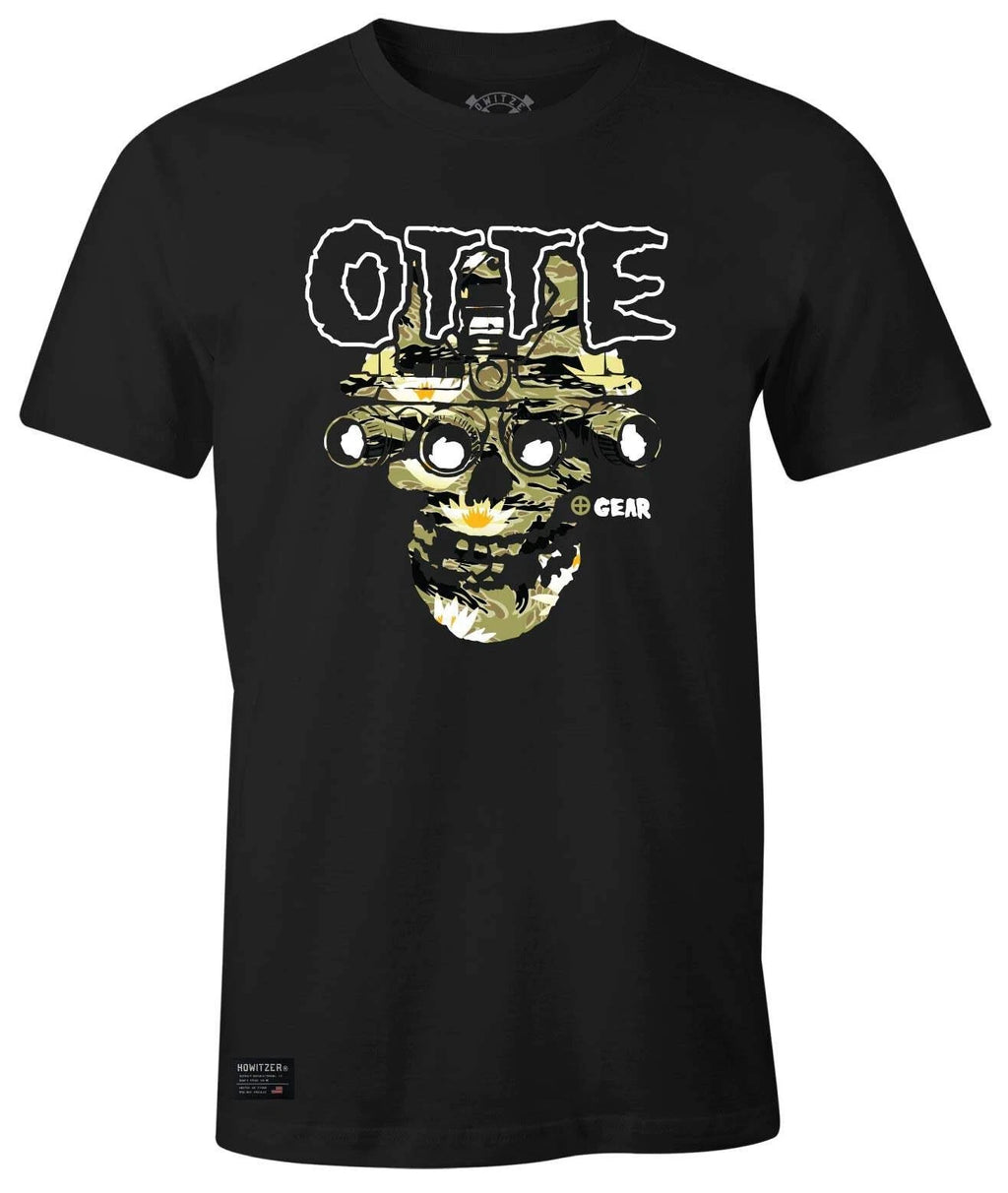 Howitzer Style Men's T-Shirt Otte Skull Military Grunt MFG