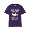 Farmhouse Style Women's T-Shirt Home This Mama Runs on Coffee Chicken Lover Gift