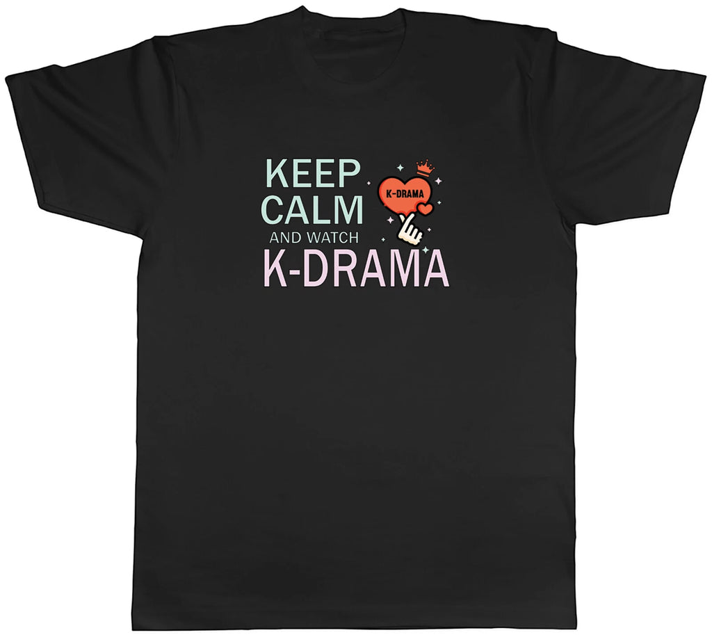 K-Drama Mens T-Shirt Keep Calm And Watch K-Drama Unisex Tee Gift
