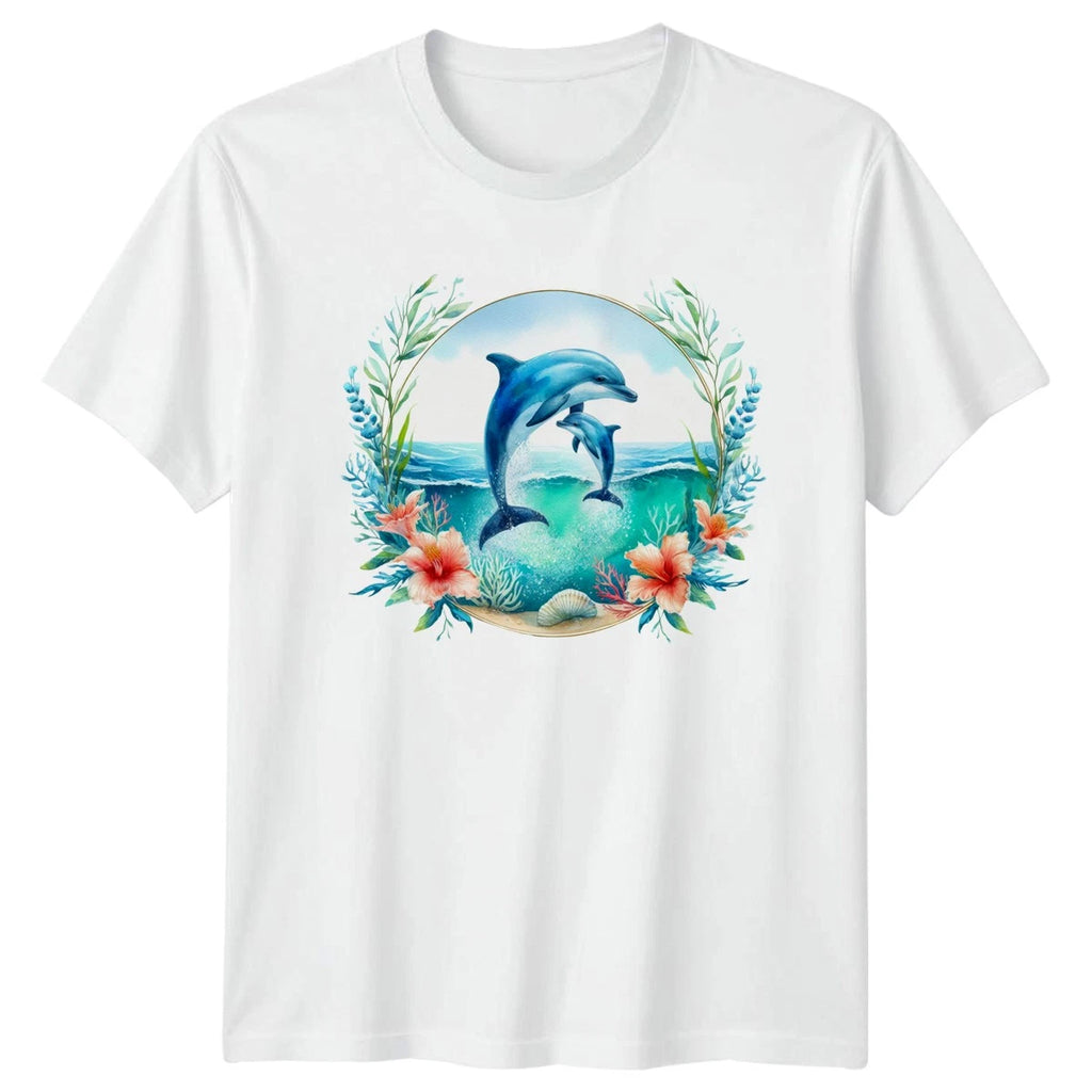 Dolphin Ocean Wildlife T-Shirt Marine Life Gift For Him And Her
