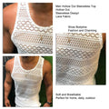 Men Lace Shirt Stylish Breathable Vest For Summer Casual Wear Recommended GEV