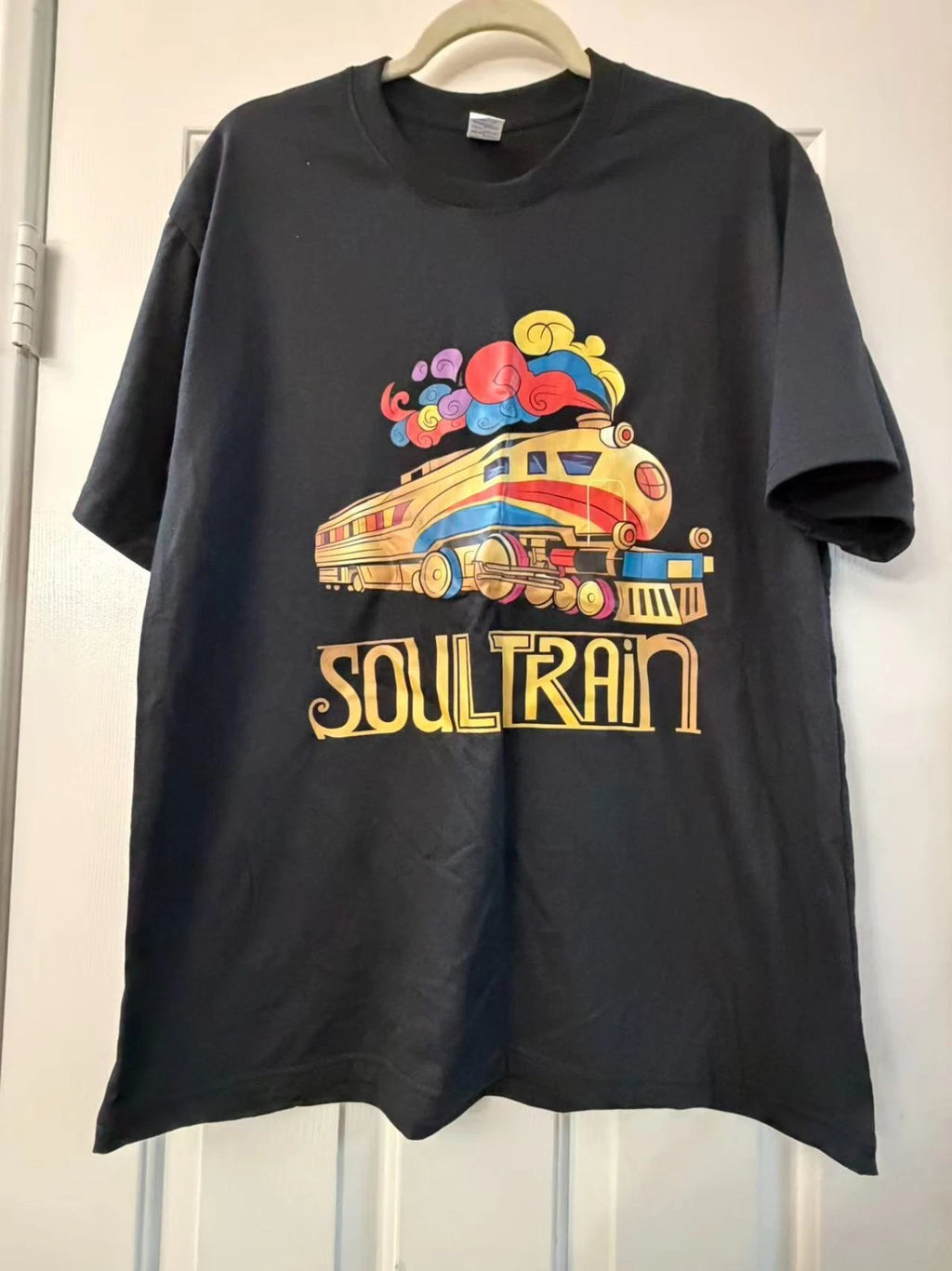 Soul Train Graphic T-Shirt Funk Disco Train Retro Music Black Tee