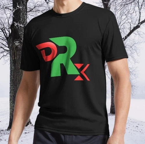 DRx Modern Logo Design – Futuristic Red Logo TEE T-Shirt Funny Size S to 5XL