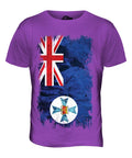 QUEENSLAND GRUNGE FLAG MENS T SHIRT TEE SHIRT XS S M L XL 2XL 3XL 4XL 5XL