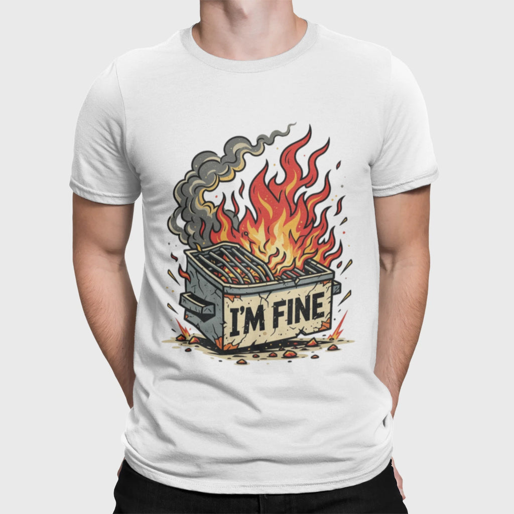 Sarcastic Grilling Shirt - I'm Fine Burning Grill Funny Dad Gift