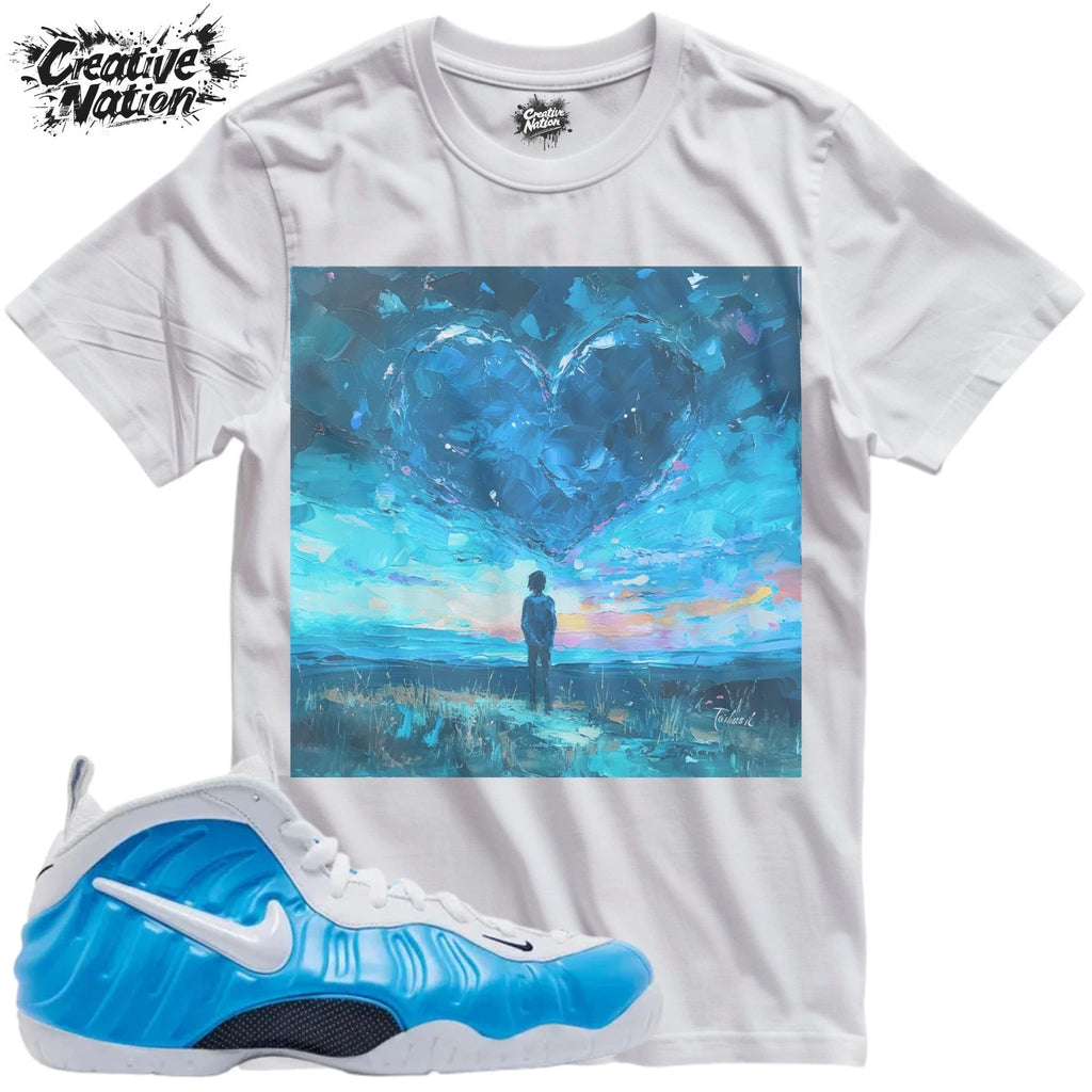 Shirt To Match Blue Unisex Tee Sneaker Shirt Heart Shirt For Sneaker Tee Outfit