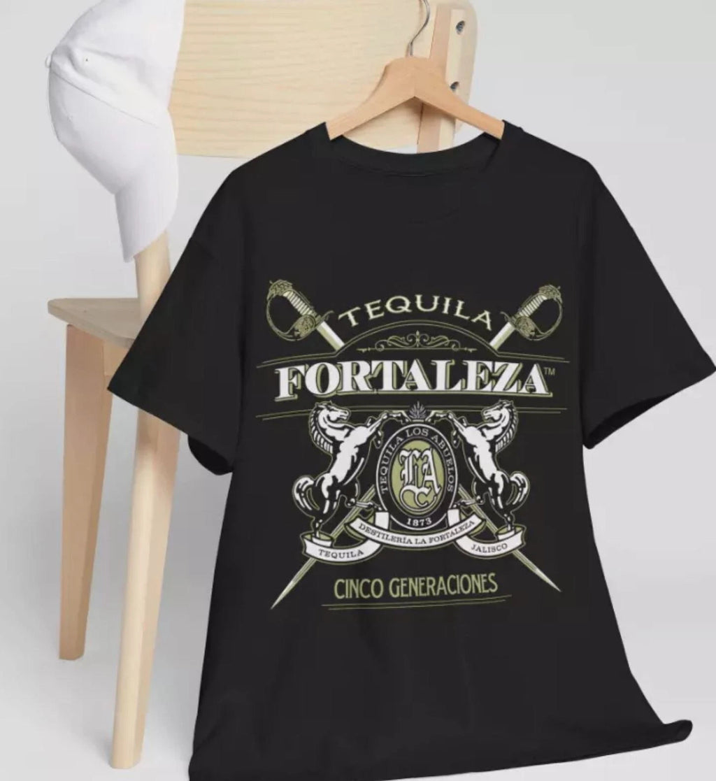 Soft Cotton T-Shirt. Fortaleza, Mexican Tequilar, Black, size S-5XL