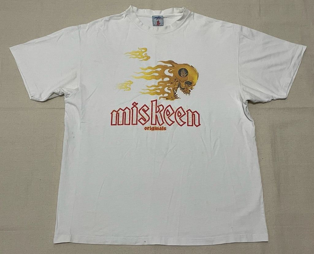 Miskeen Originals Mens Skull Hip Hop Street Wear White Tshirt Sz 3XL Fits 2XL