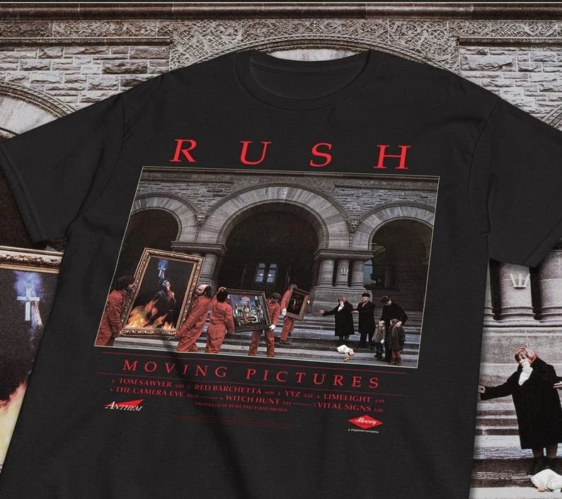 Rush T-Shirt Moving Pictures - Vintage Rock Music Merch