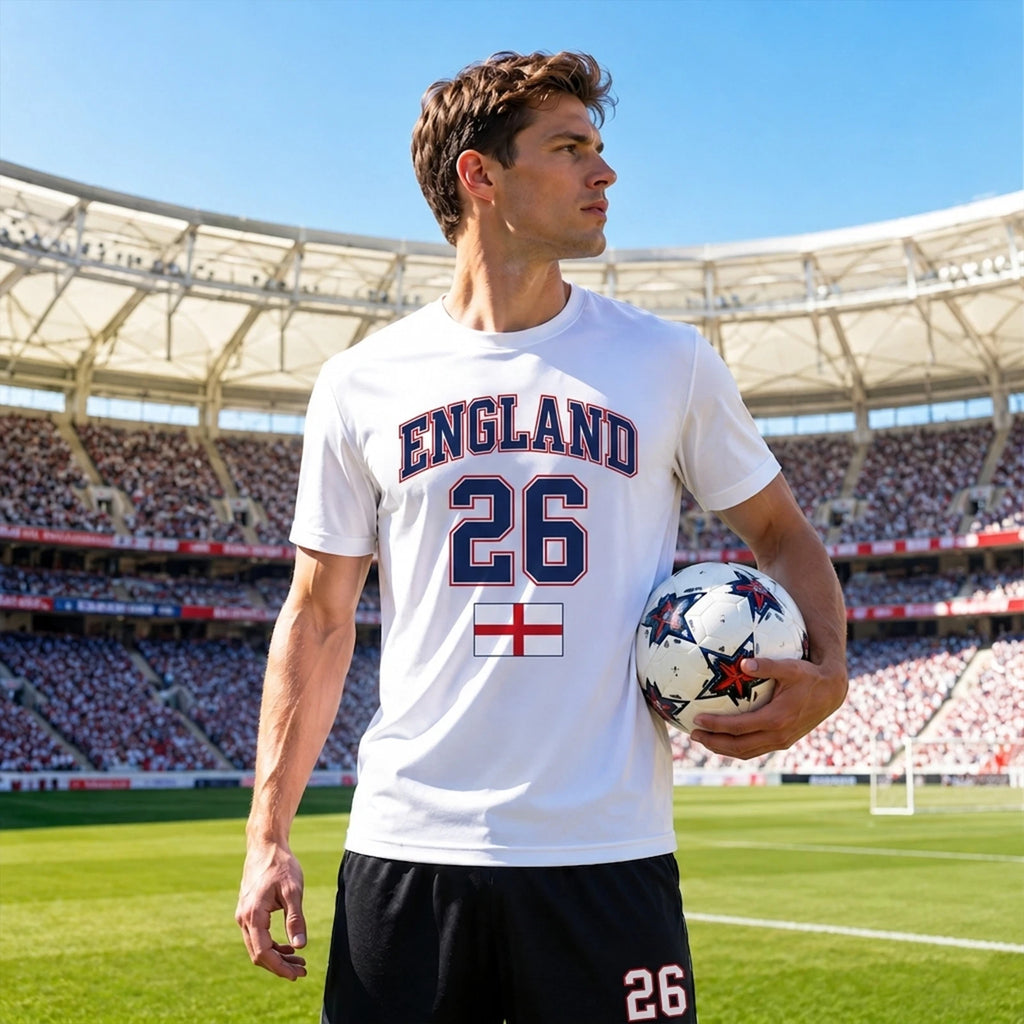 England Football Fan T-Shirt Sports Supporter Top Unisex Adult and Kids Gift