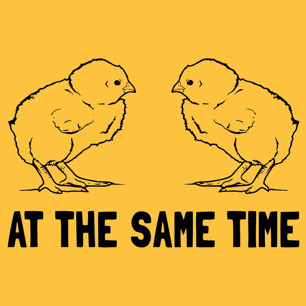 Two Chicks At The Same Time T-Shirt Movie Parody Funny Gag Gift Dad Joke SM-5XL