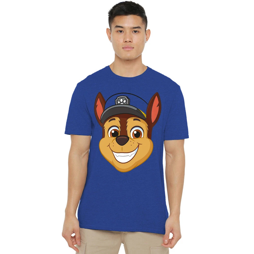 Paw Patrol Chase Grin T-Shirt S-2XL-Royal Blue
