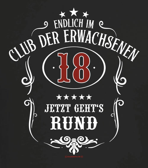 18th Birthday T-Shirt Now It Goes Round In The Club Of Adults Quote Shirts