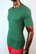 Polo by Ralph Lauren V-Neck T-Shirt~Northwest Pine~Navy POLO Pony~NWT~
