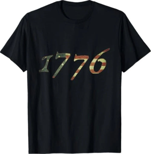 1776 Declaration of Independence US Flag T-Shirt