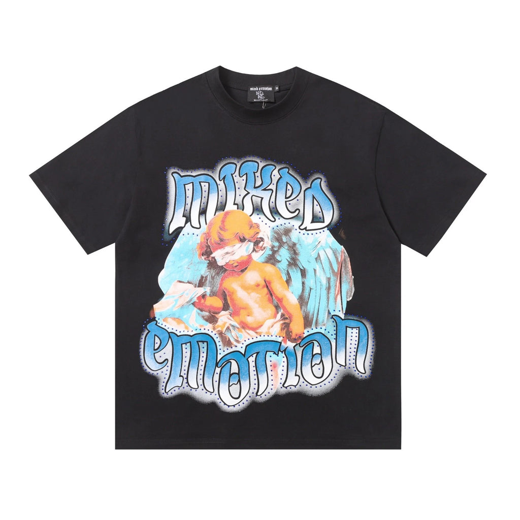 MIXED EMOTIO TEE T-SHIRT Black/White S-M-L-XL