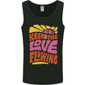 60s Keep the Love Flowing Funny Hippy Peace Mens Vest Tank Top
