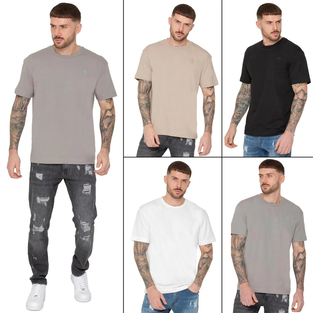 Mens T-Shirt Oversized Enzo Crew Neck Cotton Classic Top