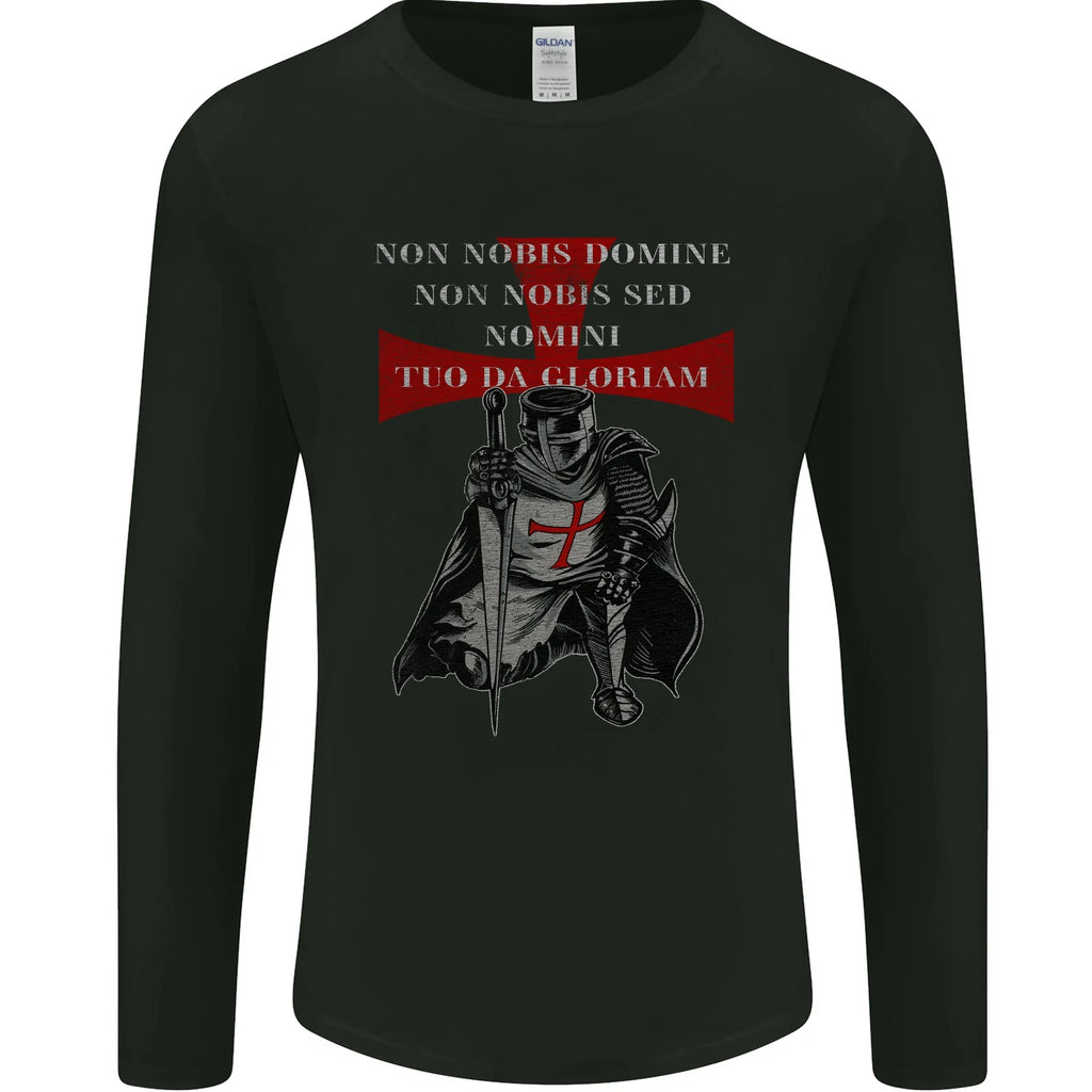 Knights Templar Prayer St Georges Day Mens Long Sleeve T-Shirt