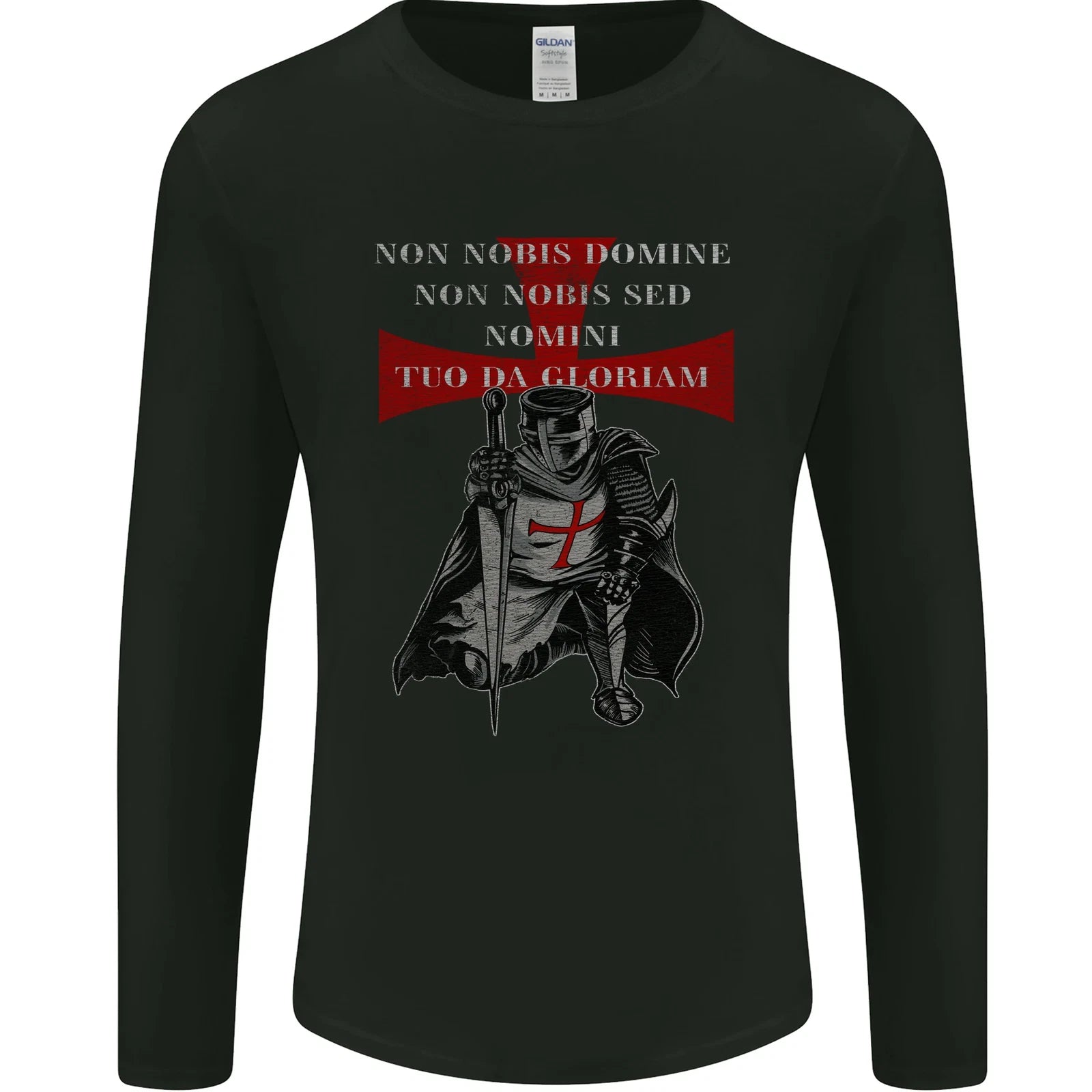 Knights Templar Prayer St Georges Day Mens Long Sleeve T-Shirt